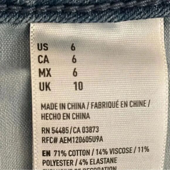 American Eagle 360 Super Stretch Bluet High Rise Short Womens Jeans SZ 6 - Picture 3 of 7